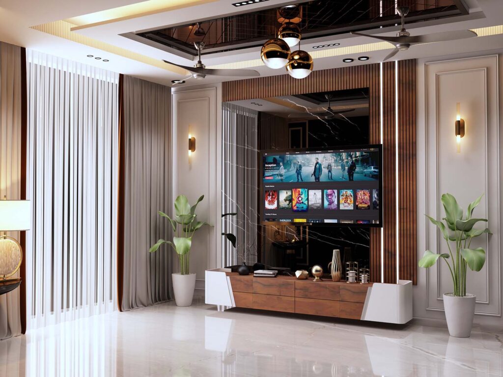 drawing room tv wall